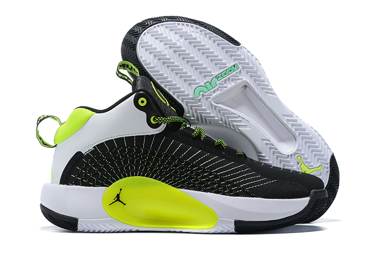 2021 Jordan Jumpman Black White Green Basketball Shoes